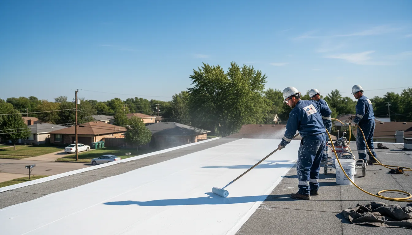 Commercial roof coating in Mertens, TX near me